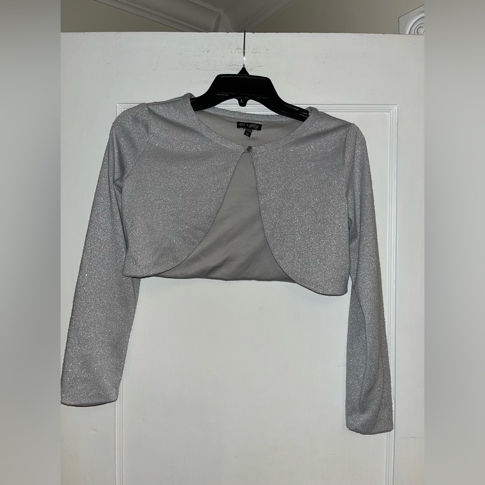 Kids Silver Bolero-style Cardigan Sweater